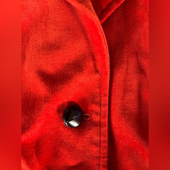 Women’s Talbots Blazer Burnt Orange Velvet Lined Jacket with Leather Buttons 6P - Picture 5 of 10